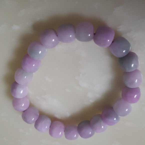 Natural Purple Kunzite  10.5mm crystal eyes beads hand bracelet - Picture 4 of 4